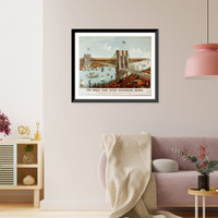 Historic Framed Print, The great East River suspension bridge: connecting the cities of New York and Brooklyn View from Brooklyn, looking west. - 2,  17-7/8" x 21-7/8" Historic Framed Print, The great East River suspension bridge: connecting the cities of New York and Brooklyn View from Brooklyn, looking west. - 2,  17-7/8" x 21-7/8"