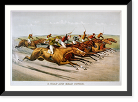 Historic Framed Print, A head and head finish - 3,  17-7/8" x 21-7/8"