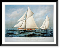Vigilant and Valkyrie in a thrash to windward": in their international race for "The America's Cup" Oct. 7th, 9th. & 13th. 1893" - 2, Antique Print