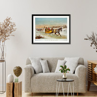 Historic Framed Print, Waking up the old mare,  17-7/8" x 21-7/8"
