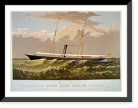 Steam yacht Corsair, Antique Poster