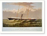 Steam yacht Corsair, Antique Poster