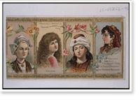 Patent medicine label for unnamed women's hair tonic which restores gray hair. cures dandruff and prevents baldness" - 2, Historic Print