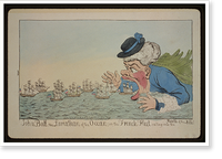 John Bull, the leviathan of the ocean; or, the French fleet sailing into the mouth of the Nile! - 2, Vintage Wall Art