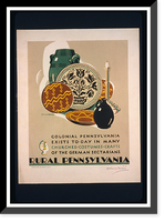 Rural Pennsylvania Colonial Pennsylvania exists to-day in many churches, costumes, crafts of the German Sectarians.Milhous, Vintage Print