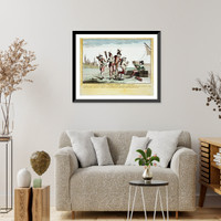 Historic Framed Print, L'Anglais corrig&eacute; comme un enfant - 2,  17-7/8" x 21-7/8"