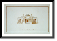 Design of a city hall proposed to be built in New York. Elevation of the principal front - 2, Vintage Poster