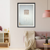 Houses and a church (Buildings Erected or Proposed to be Built in Virginia"). Main Street elevation, 2nd floor plan" - 2, Vintage Poster