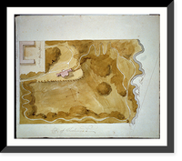 Historic Framed Print, [House, Richmond, Virginia. Site plan and landscaping] - 2,  17-7/8" x 21-7/8"