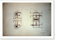 Steam engine, Washington Navy Yard, Washington, D.C. Nozzles - side and back sections - 2 Classic, Vintage Print
