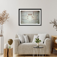 Historic Framed Print, Plan of the principal floor of the Capitol, U.S. - 3,  17-7/8" x 21-7/8"