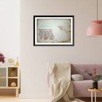 Historic Framed Print, [United States Capitol, Washington, D.C. Entrance, House of Representatives - plan, elevation, section, detail] - 3,  17-7/8" x 21-7/8"