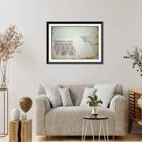 Historic Framed Print, [United States Capitol, Washington, D.C. Entrance, House of Representatives - plan, elevation, section, detail] - 3,  17-7/8" x 21-7/8"