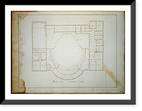 Theater and hotel building (Theatre, Assembly Rooms and an hotel"), Richmond, Virginia. 12-2nd floor plan" - 2, Vintage Print