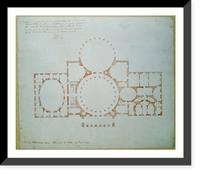 Historic Framed Print, [United States Capitol, Washington, D.C. Floor plan] - 4,  17-7/8" x 21-7/8"