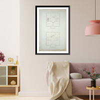 House (Pope House") for John Pope, Lexington, Kentucky. Basement & principal story, floor plans" - 2, Vintage Poster
