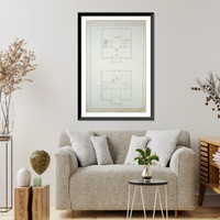 House (Pope House") for John Pope, Lexington, Kentucky. Basement & principal story, floor plans" - 2, Vintage Poster