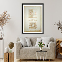 House (Pope House") for John Pope, Lexington, Kentucky. Elevations, sections, and roof framing plan" - 3, Vintage Wall Art