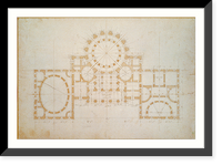 Historic Framed Print, [United States Capitol (Federal Capitol"),  Washington,  D.C. Floor plan]" - 6,  17-7/8" x 21-7/8"