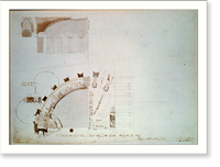 Historic Framed Print, [United States Capitol, Washington, D.C. Court room plan, elevation, section, details] - 2,  17-7/8" x 21-7/8"