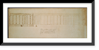 Historic Framed Print, [United States Capitol, Washington, D.C. Elevation, colonnade, after burning of Capitol] - 2,  17-7/8" x 21-7/8"