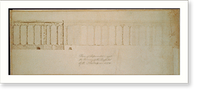 Historic Framed Print, [United States Capitol, Washington, D.C. Elevation, colonnade, after burning of Capitol] - 2,  17-7/8" x 21-7/8"