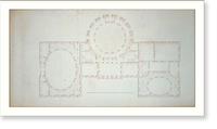 Historic Framed Print, [United States Capitol (Federal Capitol"),  Washington,  D.C. Floor plan]" - 7,  17-7/8" x 21-7/8"