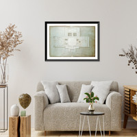 Historic Framed Print, [United States Capitol, Washington, D.C. Principle floor plan, vestibule, library & senate chamber, House of Representatives] - 2,  17-7/8" x 21-7/8"