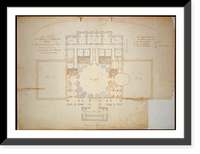 Historic Framed Print, [United States Capitol, Washington, D.C. First floor plan] - 2,  17-7/8" x 21-7/8"