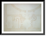 Historic Framed Print, [United States Capitol, Washington, D.C. South wing vestibule - floor plan] - 2,  17-7/8" x 21-7/8"