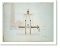 Steam engine, Washington Navy Yard, Washington, D.C. Transverse section of engine - 2, Vintage Poster