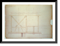 Steam engine, Washington Navy Yard, Washington, D.C. Side elevations - timber for the engine - 2, Vintage Print