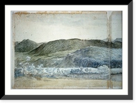 Panoramic view of West Point, New York showing American encampments on the Hudson River - 5, Antique Print
