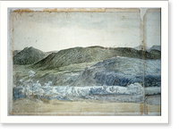 Panoramic view of West Point, New York showing American encampments on the Hudson River - 5, Antique Print