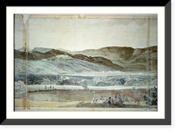 Panoramic view of West Point, New York showing American encampments on the Hudson River - 6, Vintage Print