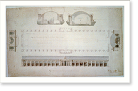 Navy yard (Dry Dock and Naval Arsenal"), on the Anacostia River, Washington, D.C. Dry dock plan and arsenal elevation" - 4 Classic, Vintage Wall Art