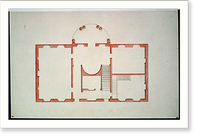 Historic Framed Print, [House, Washington, D.C. Floor plan] - 4,  17-7/8" x 21-7/8"