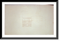 Historic Framed Print, Architectural drawing for alterations to a church (St. John's Church"),  Washington,  D.C. Section",  17-7/8" x 21-7/8"