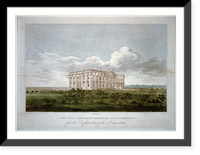 Historic Framed Print, A view of the Presidents house in the city of Washington after the conflagration of the 24th August 1814.G. Munger del. ; W. Strickland sculp. - 2,  17-7/8" x 21-7/8"