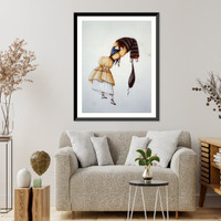 Historic Framed Print, [Woman donning a pleated skirt, Peru] - 3,  17-7/8" x 21-7/8"