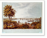 Historic Framed Print, Vu&euml; de la place capitale a Quebeck. Prospect des haupt plazes der untern Stadt zu Quebec Vu&euml; de la place capitale dans la Ville basse a Quebec.grav&eacute; par Francois Xav. Habermann.,  17-7/8" x 21-7/8"