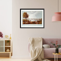 Historic Framed Print, Vu&euml; de la place capitale a Quebeck. Prospect des haupt plazes der untern Stadt zu Quebec Vu&euml; de la place capitale dans la Ville basse a Quebec.grav&eacute; par Francois Xav. Habermann.,  17-7/8" x 21-7/8"