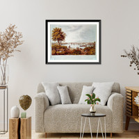 Historic Framed Print, Vu&euml; de la place capitale a Quebeck. Prospect des haupt plazes der untern Stadt zu Quebec Vu&euml; de la place capitale dans la Ville basse a Quebec.grav&eacute; par Francois Xav. Habermann.,  17-7/8" x 21-7/8"