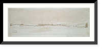 Historic Framed Print, [View of fortifications around Dorchester, with the Dorchester steeple in the distance on the right] - 2,  17-7/8" x 21-7/8"
