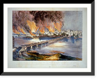 Historic Framed Print, The fall of Richmond, Va. on the night of April 2d. 1865 - 3,  17-7/8" x 21-7/8"