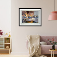 Historic Framed Print, The fall of Richmond, Va. on the night of April 2d. 1865 - 3,  17-7/8" x 21-7/8"