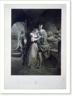 Historic Framed Print, Sir Walter Raleigh, parting with his wife - 2,  17-7/8" x 21-7/8"