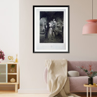 Historic Framed Print, Sir Walter Raleigh, parting with his wife - 2,  17-7/8" x 21-7/8"