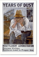Years of dust Resettlement Administration rescues victims, restores land to proper use.Ben Shahn. - 3, Vintage Poster