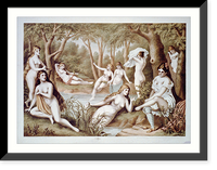 Historic Framed Print, Female bathers, no. 3 - 2,  17-7/8" x 21-7/8"